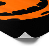 Fun Pickleball Halloween Pumpkin Back Print Poster (Ecke)