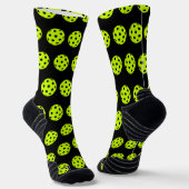 Fun Pickleball Muster Gelbe Neuheit Socken (Gewinkelt)