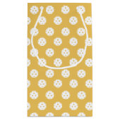 Fun Pickleball Muster Orange White Sports Balls Kleine Geschenktüte (Rückseite)