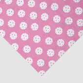 Fun Pickleball Muster Pink White Sports Balls Seidenpapier (Detail)