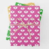 Fun Pickleball Paddle und Ball Pink Rosa Gelb Geschenkpapier Set (Beispiel)