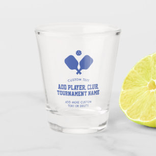 Fun Pickleball Party Blue Paddles Ball Custom Schnapsglas