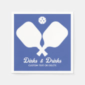 Fun Pickleball Party Dinks and Drinks Custom Text Serviette (Vorderseite)