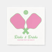 Fun Pickleball Party Dinks and Drinks Custom Text Serviette (Vorderseite)