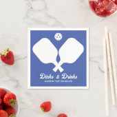 Fun Pickleball Party Dinks und Drinks Custom Text Serviette (Beispiel)