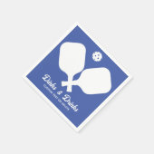 Fun Pickleball Party Dinks und Drinks Custom Text Serviette (Ecke)