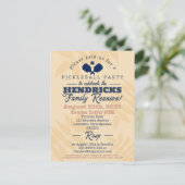 Fun pickleball Party Family Wiedersehen Save the D Postkarte (Stehend Vorderseite)