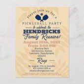 Fun pickleball Party Family Wiedersehen Save the D Postkarte (Vorderseite)