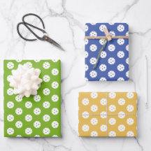 Fun Pickleball Pattern Blue Green Orange