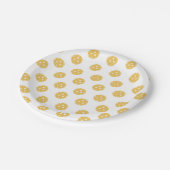 Fun Pickleball Pattern Pickleball Party Pappteller (Schrägansicht)