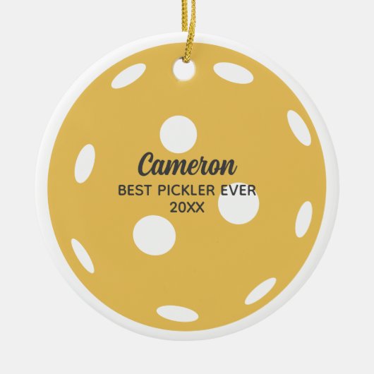 Fun Pickleball Personalisierter Name oder benutzer Keramik Ornament (Vorne)