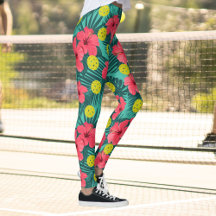 Fun Pickleball Tropischer Hibiskus Blume Sport