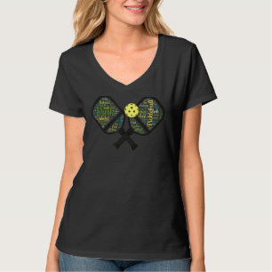 Fun Pickleball Words Pickle OPA Dink Ace Doubles P T-Shirt