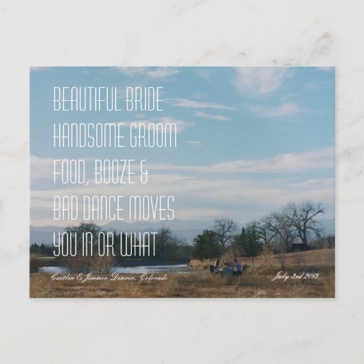 Fun Picture Save the Date Postcard Ankündigungspostkarte (Vorderseite)