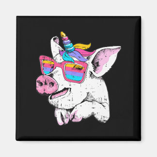 Fun Pig Piglet Einhorn Horn Brille Niedliche Halle Magnet