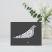 Fun Pigeon Bird Postkarte (Stehend Vorderseite)
