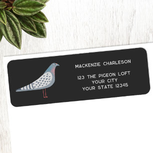 Fun Pigeon Bird Rücksendeadresse