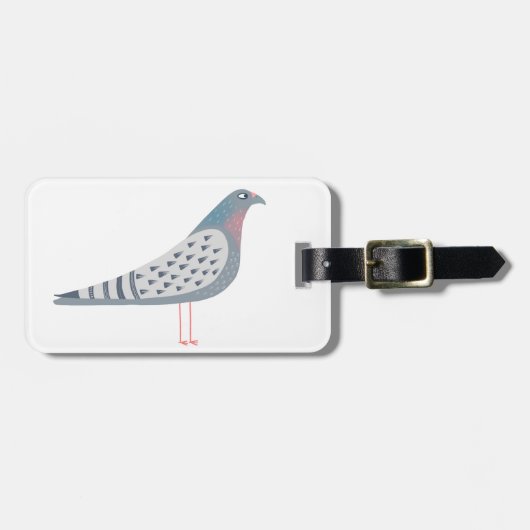 Fun Pigeon Gepäckanhänger (Vorderseite horizontal)