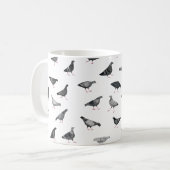 Fun Pigeon Muster Kaffeetasse (Vorderseite Links)