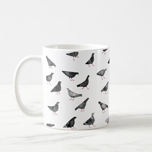 Fun Pigeon Muster Kaffeetasse (Links)