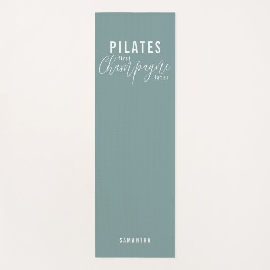 Fun Pilates First Champagne Später grünes Workout Yogamatte (Vorderseite)