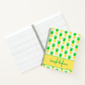 Fun Pineapard Polka Dot Monogram Notizblock (Innenseite)