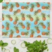 Fun Pineapass Fruit Pattern Wasserfarben Kunst Str Geschirrtuch (Gefaltet)