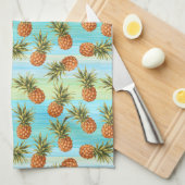 Fun Pineapass Fruit Pattern Wasserfarben Kunst Str Geschirrtuch (Viertel Falte)