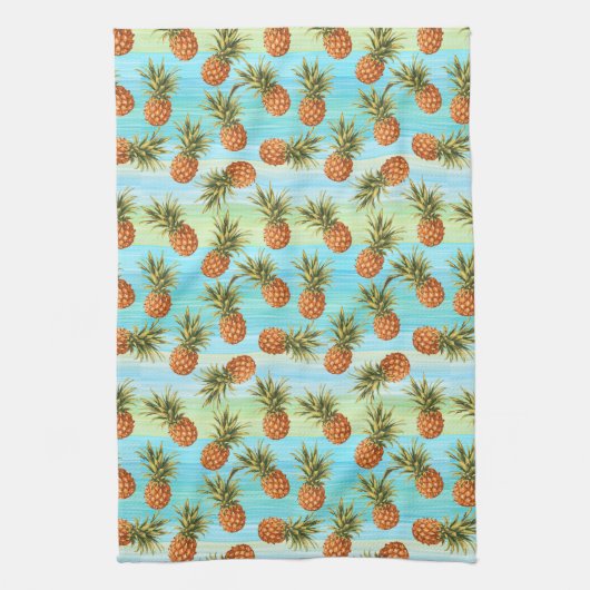 Fun Pineapass Fruit Pattern Wasserfarben Kunst Str Geschirrtuch (Vertikal)
