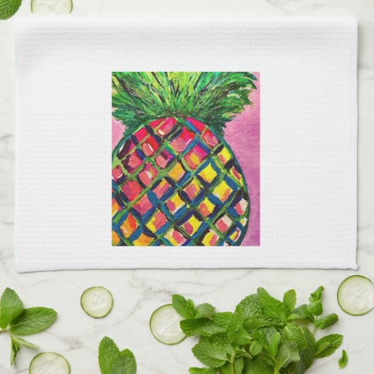 Fun Pineaple Teetuch Geschirrtuch (Gefaltet)