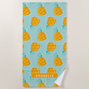 Fun Pineapples tropisches Sommermuster Strandtuch