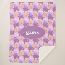 Fun Pineappmuster Sherpadecke