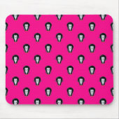 Fun Pinguine über Hot Pink Pattern Mousepad (Vorne)