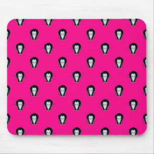 Fun Pinguine über Hot Pink Pattern Mousepad