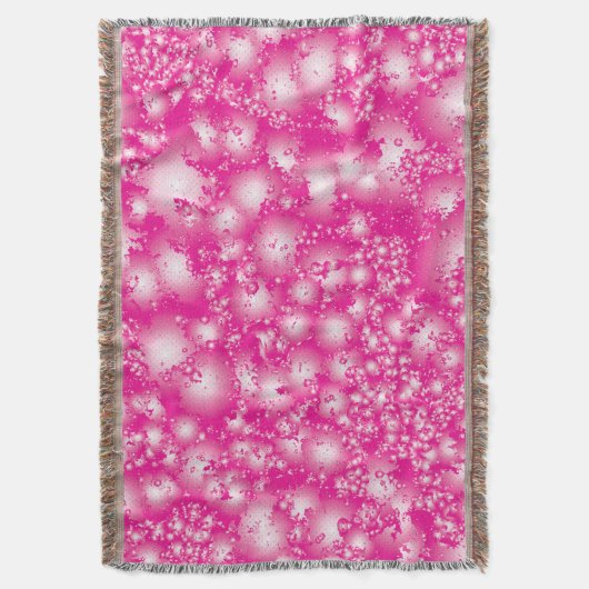 Fun PINK Abstrakt Ink Super Splash Muster Decke (Vorderseite Vertikal)