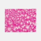 Fun PINK Abstrakt Ink Super Splash Muster Fleecedecke (Vorderseite (Horizontal))