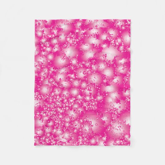 Fun PINK Abstrakt Ink Super Splash Muster Fleecedecke (Vorderseite)