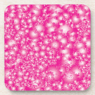 Fun PINK Abstrakt Ink Super Splash Muster Getränkeuntersetzer