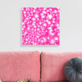 Fun PINK Abstrakt Ink Super Splash Muster Leinwanddruck (Insitu (Wohnzimmer))