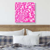 Fun PINK Abstrakt Ink Super Splash Muster Leinwanddruck (Insitu (Schlafzimmer))