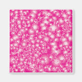Fun PINK Abstrakt Ink Super Splash Muster Magnet (Vorne)