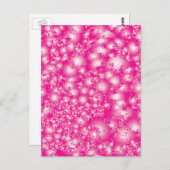 Fun PINK Abstrakt Ink Super Splash Muster Postkarte (Vorne/Hinten)