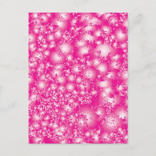 Fun PINK Abstrakt Ink Super Splash Muster Postkarte (Vorderseite)