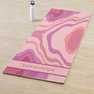 Fun Pink Abstrakt Moderne Mädcheninspiritivität Yogamatte