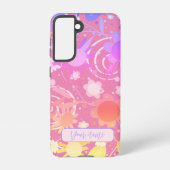 Fun Pink Abstrakte Blüte individuell angepasst Mod Samsung Galaxy Hülle (Rückseite)