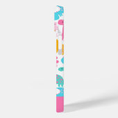 Fun Pink & Aquamarin Dinosaurier Muster Case-Mate iPhone Hülle (Rückseite / Links)