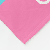 Fun Pink & Aquamarin Dinosaurier Muster Fleecedecke (Ecke)