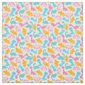 Fun Pink & Aquamarin Dinosaurier Muster Stoff (Muster)