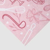Fun Pink Backen & Kochen Utensisches Muster Seidenpapier (Ausschnitt)