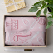 Fun Pink Backen & Kochen Utensisches Muster Seidenpapier (Geschenk)